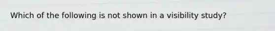 Which of the following is not shown in a visibility study?