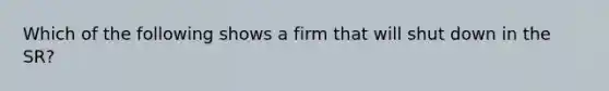 Which of the following shows a firm that will shut down in the SR?