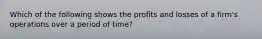 Which of the following shows the profits and losses of a firm's operations over a period of time?