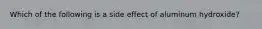 Which of the following is a side effect of aluminum hydroxide?