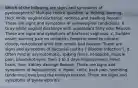 Which of the following are signs and symptoms of pyelonephritis? Multiple choice question. a. Itching, burning, thick white vaginal discharge, redness and swelling Reason: These are signs and symptoms of vulvovaginal candidiasis. b. Gray-white vaginal discharge with unpleasant fishy odor Reason: These are signs and symptoms of bacterial vaginosis. c. Sudden onset; burning pain on urination, frequent need to urinate; cloudy, red-colored urine that smells bad Reason: These are signs and symptoms of bacterial cystitis ("Bladder Infection"). d. Often mild or asymptomatic; spiking fever, headache, muscle pain, bloodshot eyes, then 1 to 3 days improvement; heart, brain, liver, kidney damage Reason: These are signs and symptoms of leptospirosis. e. Fever, chills, back pain, vomiting, tenderness overlying the kidneys Reason: These are signs and symptoms of pyelonephritis.