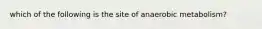 which of the following is the site of anaerobic metabolism?