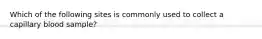 Which of the following sites is commonly used to collect a capillary blood sample?