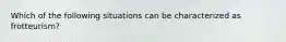 Which of the following situations can be characterized as frotteurism?