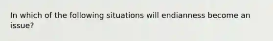 In which of the following situations will endianness become an issue?