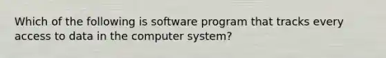 Which of the following is software program that tracks every access to data in the computer system?