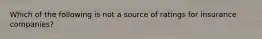 Which of the following is not a source of ratings for insurance companies?