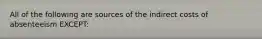 All of the following are sources of the indirect costs of absenteeism EXCEPT: