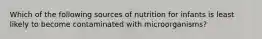 Which of the following sources of nutrition for infants is least likely to become contaminated with microorganisms?