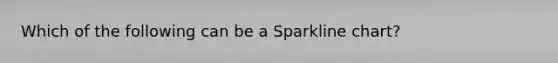 Which of the following can be a Sparkline chart?