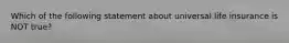 Which of the following statement about universal life insurance is NOT true?