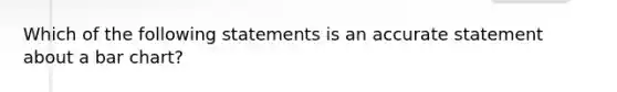 Which of the following statements is an accurate statement about a bar chart?