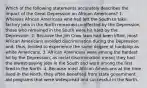 Which of the following statements accurately describes the impact of the Great Depression on African Americans? 1. Whereas African Americans who had left the South to take factory jobs in the North remained unaffected by the Depression, those who remained in the South were hit hard by the Depression. 2. Because the Jim Crow laws had been lifted, most African Americans avoided discrimination during the Depression and, thus, tended to experience the same degree of hardship as white Americans. 3. African Americans were among the hardest hit by the Depression, as racial discrimination meant they had the lowest-paying jobs in the South and were among the first fired in the North. 4. Because most African Americans at the time lived in the North, they often benefited from state government aid programs that were widespread and successful in the North.