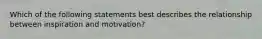 Which of the following statements best describes the relationship between inspiration and motivation?