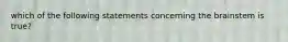 which of the following statements concerning the brainstem is true?