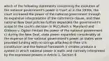 which of the following statements concerning the evolution of the national government's power is true? a) in the 1930s, the court increased the power of the national government through its expansive interpretation of the commerce clause, and thee national New Deal policies further expanded the government's scope b) the court's decision in McCulloch v. Maryland and Gibbons v. Ogden limited the power of the national government c) during the New Deal, state power expanded considerably at the expense of the national government's power as states were provided funding with no strings attached d) thee U.S. constitution and the federal framework it creates produce a system in which national power is static and narrowly interpreted by the expressed powers in Article 1, Section 8