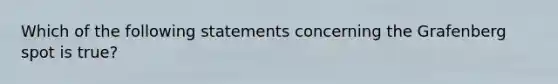 Which of the following statements concerning the Grafenberg spot is true?