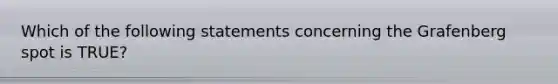 Which of the following statements concerning the Grafenberg spot is TRUE?