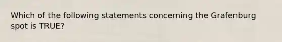 Which of the following statements concerning the Grafenburg spot is TRUE?