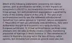 Which of the following statements concerning non-native species, past acclimatization societies, or their impacts on ecosystems is FALSE? A. Acclimatization societies were not a fringe groups, but well-established organizations supported by many of the leading citizens of the time. B. The goal of an acclimatization society was the deliberate introduction of 'beneficial' non-native species to 'improve' natural ecosystems. C. Regardless of how you personally view dandelions, they were deliberately brought to this country very early during its European settlement. D. It took acclimatization societies many attempts over decades to finally create a stable, reproducing population of starlings in North America. E. The introduction of rabbits to Australia not only led to the loss of many native species, but increased soil erosion as ground cover was lost.