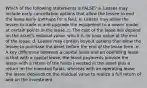 Which of the following statements is FALSE? a. Leases may include early cancellation options that allow the lessee to end the lease early (perhaps for a fee). b. Leases may allow the lessee to trade in and upgrade the equipment to a newer model at certain points in the lease. c. The cost of the lease will depend on the asset's residual value, which is its book value at the end of the lease. d. Leases may contain buyout options that allow the lessee to purchase the asset before the end of the lease term. e. A key difference between a capital lease and an operating lease is that with a capital lease, the lease payments provide the lessor with a return of the funds invested in the asset plus a return on the invested funds, whereas with an operating lease the lessor depends on the residual value to realize a full return of and on the investment.