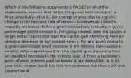 Which of the following statements is FALSE? In all of the statements, assume that "other things are held constant." a. Price sensitivity—that is, the change in price due to a given change in the required rate of return—increases as a bond's maturity increases. b. For a given bond of any maturity, a given percentage point increase in the going interest rate (rd) causes a larger dollar capital loss than the capital gain stemming from an identical decrease in the interest rate. c. For any given maturity, a given percentage point increase in the interest rate causes a smaller dollar capital loss than the capital gain stemming from an identical decrease in the interest rate. d. From a borrower's point of view, interest paid on bonds is tax deductible. e. A 20-year zero-coupon bond has less reinvestment risk than a 20-year coupon bond.