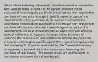 Which of the following statements about insurance in connection with sales or loans is TRUE? A. No person involved in the business of financing the purchase of real estate may require the purchase of insurance through a specific agent as part of the requirements in the purchase. B. No person involved in the business of financing the purchase of real estate may require the purchase of insurance through a specific agent as part of the requirements in the purchase except an agent licensed with the state of California. C. A person involved in the business of financing the purchase of real estate may require the purchase of insurance through a specific agent if the agent is employed by that company. D. A person approved by the Commissioner may be required to be involved in the business of financing the purchase of real estate. This person would act as the agent in purchasing insurance for the real estate.