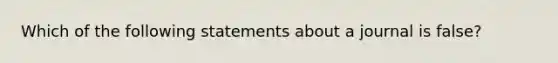 Which of the following statements about a journal is false?