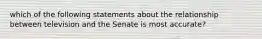 which of the following statements about the relationship between television and the Senate is most accurate?