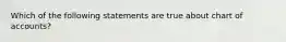 Which of the following statements are true about chart of accounts?