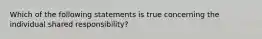 Which of the following statements is true concerning the individual shared responsibility?