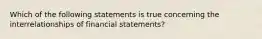 Which of the following statements is true concerning the interrelationships of financial statements?