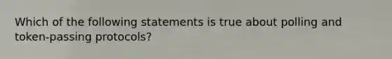 Which of the following statements is true about polling and token-passing protocols?