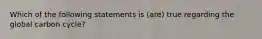 Which of the following statements is (are) true regarding the global carbon cycle?