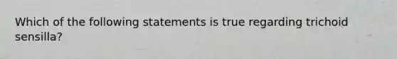 Which of the following statements is true regarding trichoid sensilla?