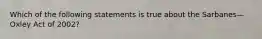 Which of the following statements is true about the Sarbanes—Oxley Act of 2002?