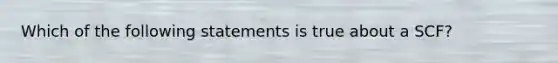 Which of the following statements is true about a SCF?