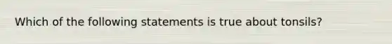 Which of the following statements is true about tonsils?