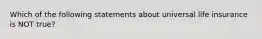 Which of the following statements about universal life insurance is NOT true?