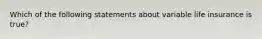 Which of the following statements about variable life insurance is true?