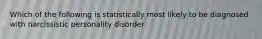 Which of the following is statistically most likely to be diagnosed with narcissistic personality disorder