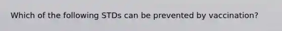 Which of the following STDs can be prevented by vaccination?