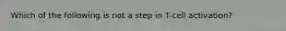 Which of the following is not a step in T-cell activation?