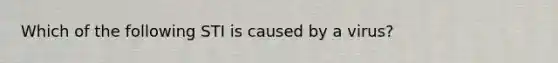 Which of the following STI is caused by a virus?