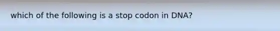 which of the following is a stop codon in DNA?