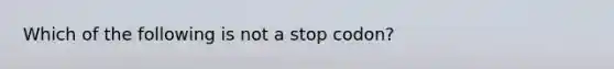 Which of the following is not a stop codon?