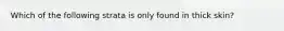 Which of the following strata is only found in thick skin?