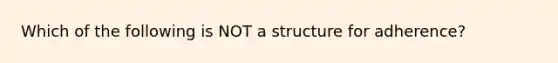 Which of the following is NOT a structure for adherence?