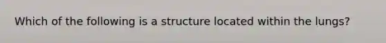 Which of the following is a structure located within the lungs?