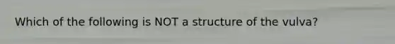 Which of the following is NOT a structure of the vulva?